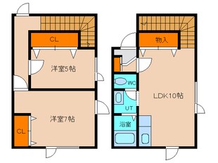 コーポかえでの物件間取画像